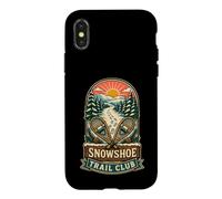 Carcasa para iPhone X/XS Snowshoe Trail Club Raquetas Senderismo Invernal