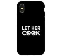 Carcasa para iPhone X/XS Soccer Let Her Cook Futbolista Mujeres Chicas