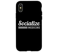 Carcasa para iPhone X/XS Socialize Medicine Free Healthcare Is A Humanitarian Right