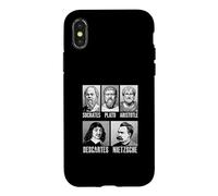 Carcasa para iPhone X/XS Sócrates Platón Aristóteles Descartes Nietzsche Filosofía