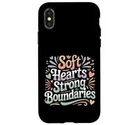 Carcasa para iPhone X/XS Soft Hearts Strong Boundaries Fuerza de la emoción |-