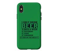 Carcasa para iPhone X/XS Solo Bebo Cerveza 3 días a la Semana Lista de verificación