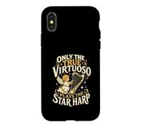 Carcasa para iPhone X/XS Solo el Verdadero Virtuoso Reproduce música Celestial de Arpa de Estrellas