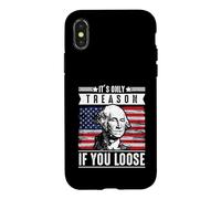 Carcasa para iPhone X/XS Solo es traición si pierdes a George Washington Patriotic