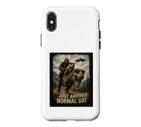 Carcasa para iPhone X/XS Solo Otro día Normal | Retro Bigfoot Capibara T-Rex
