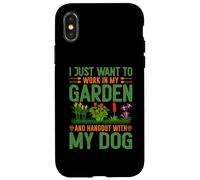 Carcasa para iPhone X/XS Solo Quiero Trabajar en mi jardín y Pasar el rato con mi Perro