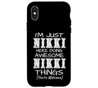 Carcasa para iPhone X/XS Solo Soy Nikki aquí Haciendo Cosas increíbles de Nikki