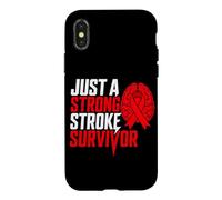 Carcasa para iPhone X/XS Solo un Fuerte sobreviviente de accidente cerebrovascular Ataque isquémico del Cerebro Rojo