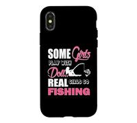 Carcasa para iPhone X/XS Some Girls Play with Dolls Real Girls Go Fishing Outdoors