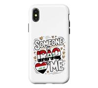 Carcasa para iPhone X/XS Someone In Iraq Loves Me Heart Iraq Flag