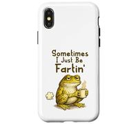 Carcasa para iPhone X/XS Sometimes I Just Be Fartin' Funny Farting Frog Fart Meme