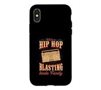 Carcasa para iPhone X/XS Somos una Familia de Hip Hop Blasting