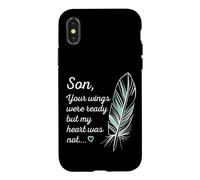 Carcasa para iPhone X/XS Son Wings were Ready by My Heart Not Memorial