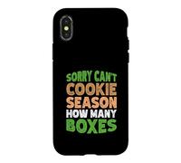 Carcasa para iPhone X/XS Sorry Can't Cookie Season How Many Boxes