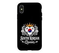 Carcasa para iPhone X/XS South Korean Queen South Korea Flag Proud South Korean Woman