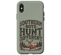 Carcasa para iPhone X/XS Southern Boys Hunt Different Vintage Hunting Whitetail