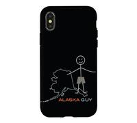 Carcasa para iPhone X/XS Souvenir Divertido para Hombre de Alaska AK Boys Alaska