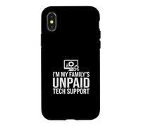Carcasa para iPhone X/XS Soy la computadora informática Divertida de Soporte técnico no remunerado