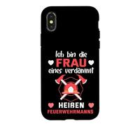 Carcasa para iPhone X/XS Soy la señora de un Bombero Llamado