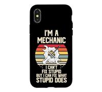 Carcasa para iPhone X/XS Soy Mecánico, No Puedo Arreglar la Estupidez