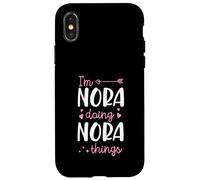 Carcasa para iPhone X/XS Soy Nora Doing Nora Things Nombre Personalizado