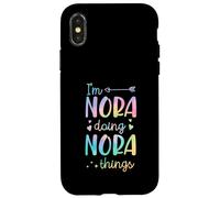 Carcasa para iPhone X/XS Soy Nora Doing Nora Things Nombre Personalizado
