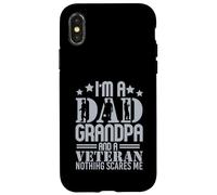 Carcasa para iPhone X/XS Soy papá Abuelo y un Veterano Nada me Asusta