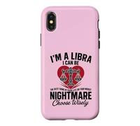 Carcasa para iPhone X/XS Soy un Libra Peor Pesadilla Sassy Horóscopo Divertido Zodiaco