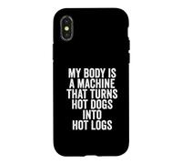 Carcasa para iPhone X/XS Soy una máquina Convierte Perros Calientes en Hot Logs Funny Hot Dog