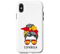 Carcasa para iPhone X/XS Spanish Española Girl Spanish Heritage Spain Flag