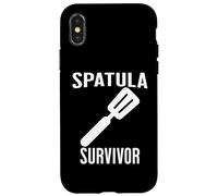 Carcasa para iPhone X/XS Spatula SUPERVIVIENTE Divertida Madre Familia Retro Infancia
