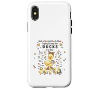 Carcasa para iPhone X/XS Special Needs Mom Autism Caregivers Cute Mama Duck