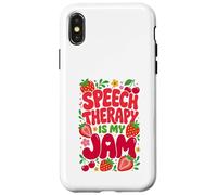 Carcasa para iPhone X/XS Speech Therapy is My Jam Boho Floral SLP Speech Therapist