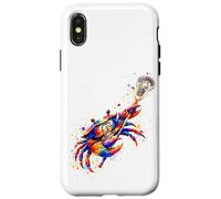 Carcasa para iPhone X/XS Splash Art Crab Lacrosse Player