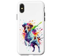 Carcasa para iPhone X/XS Splash Art Jack Russell