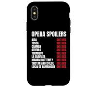 Carcasa para iPhone X/XS Spoiler de ópera Tosca Ella Muere Latraviata Madame Butterflies