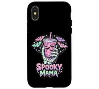 Carcasa para iPhone X/XS Spooky Mama Pastel Goth Skeleton Hand Café Mama para Halloween