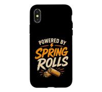 Carcasa para iPhone X/XS Spring Rolls Eating Asian Food Funny