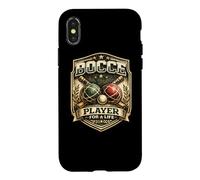 Carcasa para iPhone X/XS Squadra Italiana di giocatori di Bocce retrò Bocce Player