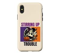 Carcasa para iPhone X/XS Sring Up Trouble Pin Up Witch Halloween