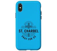 Carcasa para iPhone X/XS St. Charbel ruega por Nosotros Santo maronita católico
