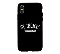 Carcasa para iPhone X/XS St Thomas Camisa Estilo Clásico St Thomas Islas Vírgenes de Estados Unidos