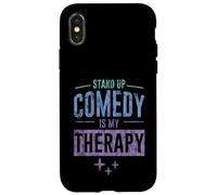 Carcasa para iPhone X/XS Stand Up Comedy Is My Therapy Artista Comediante -