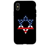 Carcasa para iPhone X/XS Star of David Jewish US Flag Half Jew Purim Love Israel Gift