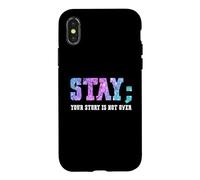 Carcasa para iPhone X/XS Stay Your Story Is Not Over Suicide Awareness