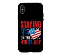 Carcasa para iPhone X/XS Staying Fly on The 4th of July Toddler Happy 4th of July