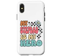 Carcasa para iPhone X/XS Stepdad Hero Cute Retro Floral Fathers Day Appreciation