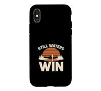 Carcasa para iPhone X/XS Still Waters Ganar Pesca Lago Pesca Al Aire Libre Pescador