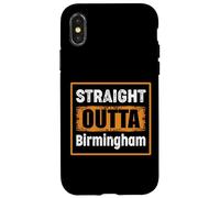 Carcasa para iPhone X/XS Straight Outta Birmingham Alabama USA Retro Envejecido