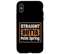 Carcasa para iPhone X/XS Straight Outta Palm Spring USA Retro Envejecido Vintage